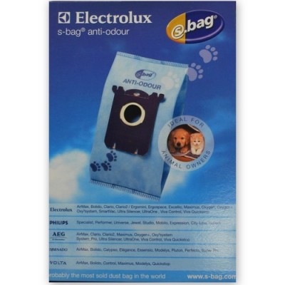 Синтетические пылесборники Electrolux e203 с поглощением запаха для пылесосов ELECTROLUX, PHILIPS, Тип S-bag 