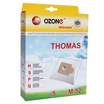 Синтетические мешки-пылесборники Ozone M-52 microne для пылесосов 