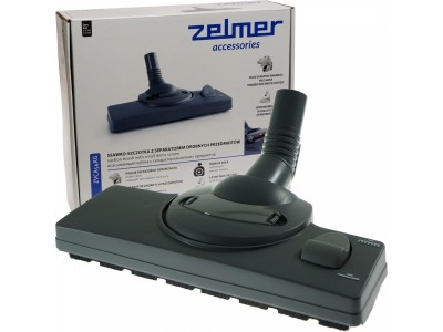 Насадка универсальная пол-ковер Zelmer 549.0000 ZVCA54KG с ворсом с двух сторон, колесами и сепаратором для крупных частиц, цвет серый Оригинльная щетка для уборки любых поверхностей,для моющих пылесосов марки Bosch и для любых моделей пылесосв марки Zelmer.