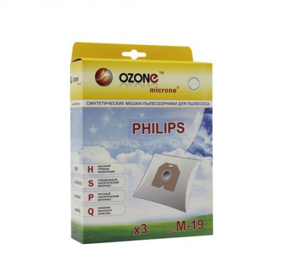 Синтетические мешки-пылесборники Ozone M-19 microne для пылесосов PHILIPS VISION 