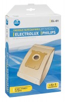 Бумажные пылесборники Neolux EL-01 для пылесосов ELECTROLUX, PHILIPS тип S-bag