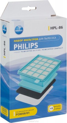 HEPA фильтр Neolux HPL-86 для пылесосов PHILIPS PowerPro тип FC8058/01 