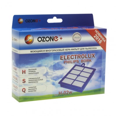 Моющийся фильтр HEPA Ozone H-02W для пылесосов PHILIPS, BORK, ELECTROLUX тип EFH12W, EFH13W 