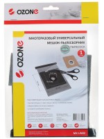 Многоразовый универсальный мешок Ozone MX-UN2 для любых пылесосов, размер рамки 130х100 мм, диаметр отверстия 40мм