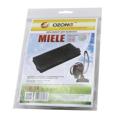 Угольный фильтр Ozone H-38 microne для пылесосов MIELE тип SF-HA 50 