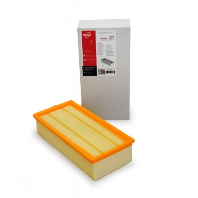 Фильтр складчатый плоский ZS 021 из желтой целлюлозы (бумаги) для пылесосов KARCHER тип 6.904-364, 6.904-283 