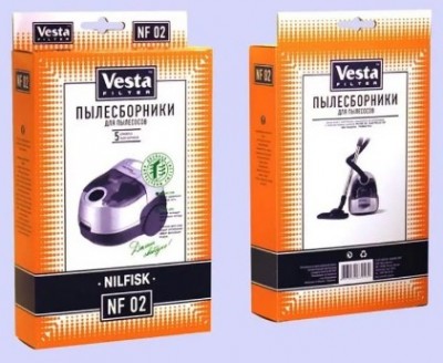Бумажные пылесборники Vesta Filter NF 02 для пылесосов 