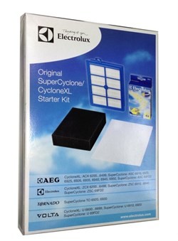 Набор фильтров для пылесоса Electrolux VCSK SuperCyclone Starter Kit  включающий Hepa фильтр EFH12W, деодорант ZE211 лимон  и моторный фильтр 